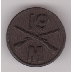 Disque de col 19ème Régiment d'Infanterie Compagnie M