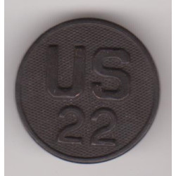 Disque de col "U.S. 22" - 22ème régiment