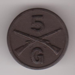 Disque de col 5ème Régiment d'Infanterie Compagnie G