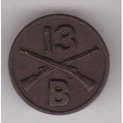 Disque de col 13ème Régiment d'Infanterie Compagnie B