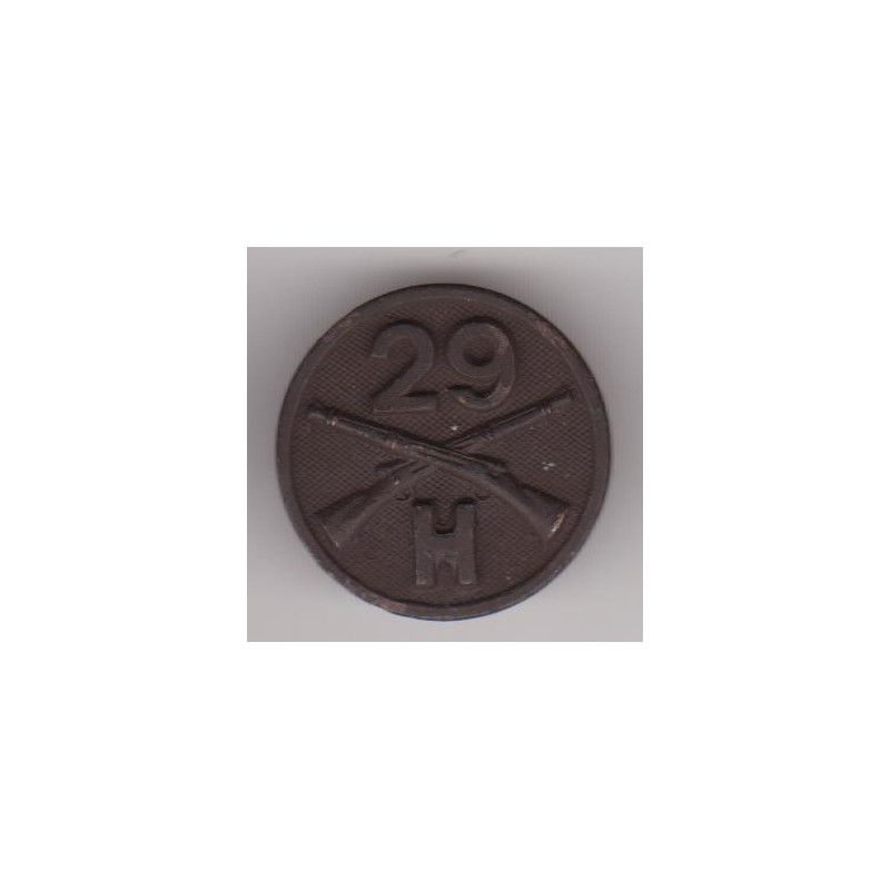 Disque de col 29ème Régiment d'Infanterie Compagnie H