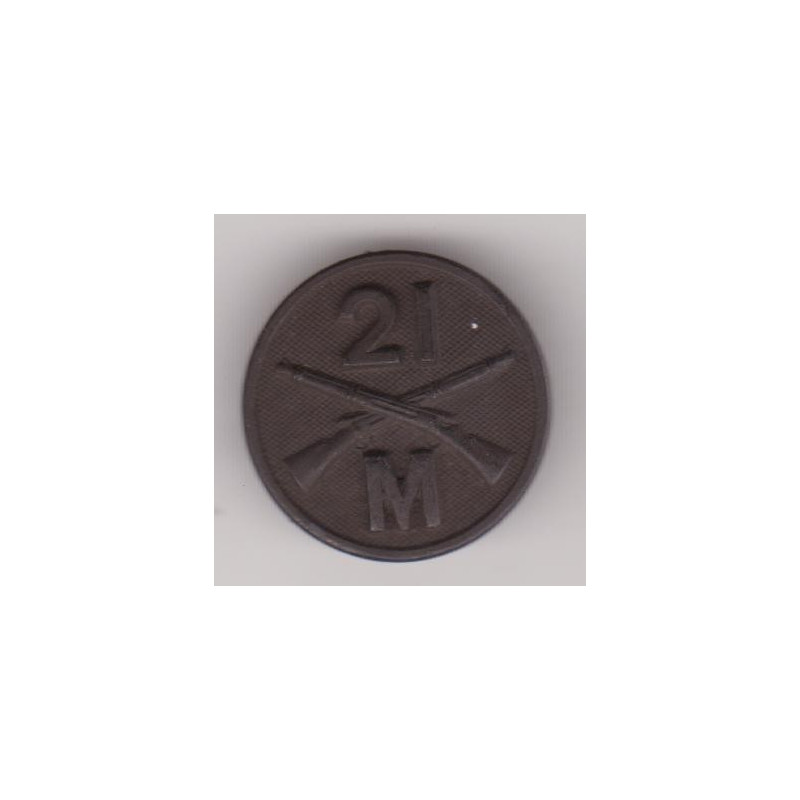 Disque de col 21ème Régiment d'Infanterie Compagnie M