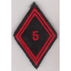 Losange de bras Troupe / Militaire du Rang du 5ème Régiment du Génie à crochets
