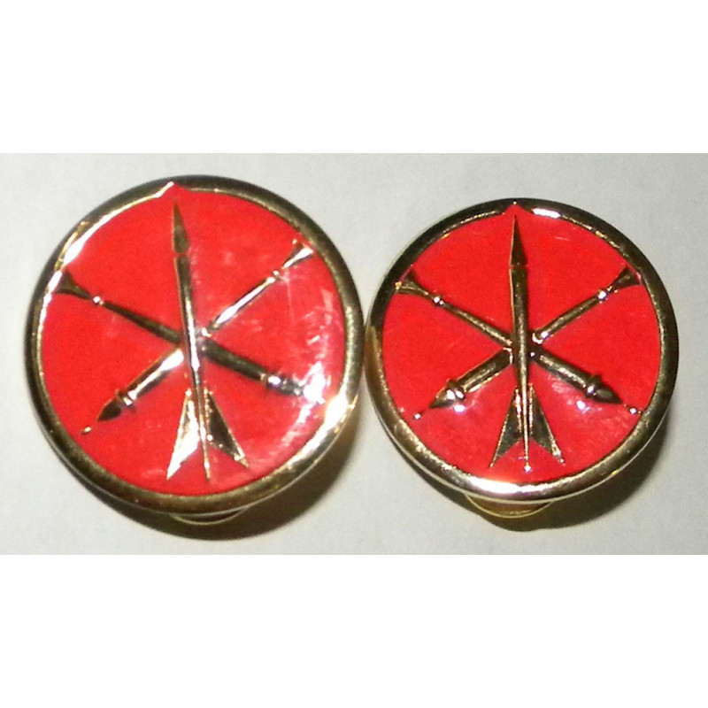 Paire d'insignes de col de TDF Artillerie