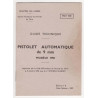MAT 1030: Guide Technique Pistolet Automatique 9mm Modèle 1950