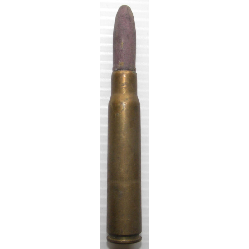 Cartouche d'entrainement balle en bois Mauser 7,92mm étui laiton