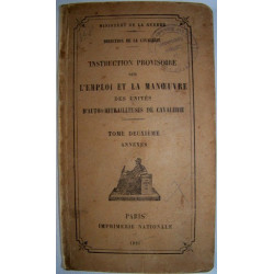 Instruction provisoire sur l'emploi et la manoeuvre ...Tome2