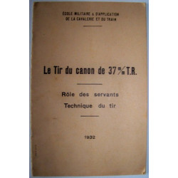 Le Tir du canon de 37mm T.R. - 1932