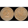 Pièce de monnaie de 2 Pfennig 1876 Atelier D