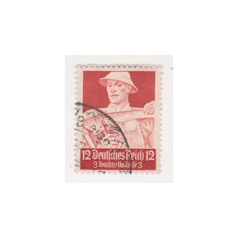 Timbre poste Deutsches Reich - Deutsche Nothilfe 12+3 Pfennig oblitéré