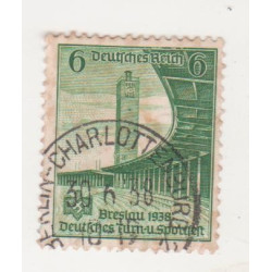 Timbre poste Deutsches Reich Breslau 1938 6 Pfennig oblitéré