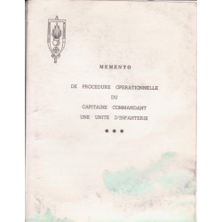 Mémento procédure opérationnelle Officier d'Infanterie - Armée Française