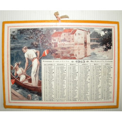 Calendrier mural année 1943