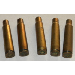 Lot de 5 étuis laiton de 7,92mm Mauser tirés 14/18