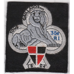 Patch velcro 35ème Régiment d'Infanterie  de survêtement de sport - Petit modèle