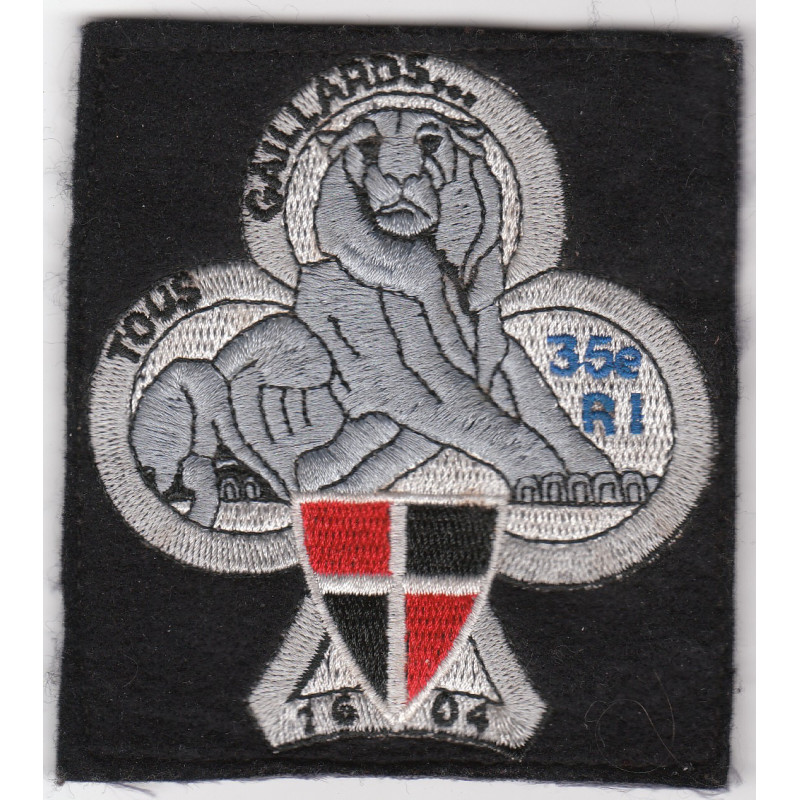 Patch velcro 35ème Régiment d'Infanterie  de survêtement de sport - Petit modèle