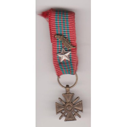 Réduction de la Croix de guerre 1939-1945 avec palme et étoile d'argent