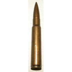 Cartouche 7,92 Mauser en laiton balle acier cuivrée