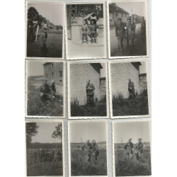 Lot de 54 photographies de soldats allemands à Belfort 1940-1944