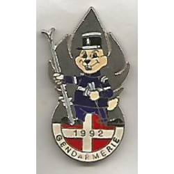 Pin's Albertville 1992 argent - Gendarmerie Nationale