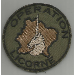 Ecusson velcro "Opération Licorne" Basse Visibilité - Côte d'Ivoire