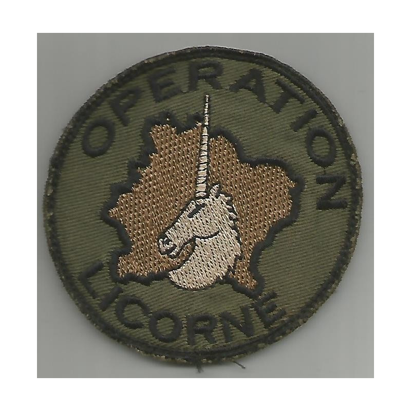Ecusson velcro "Opération Licorne" Basse Visibilité - Côte d'Ivoire