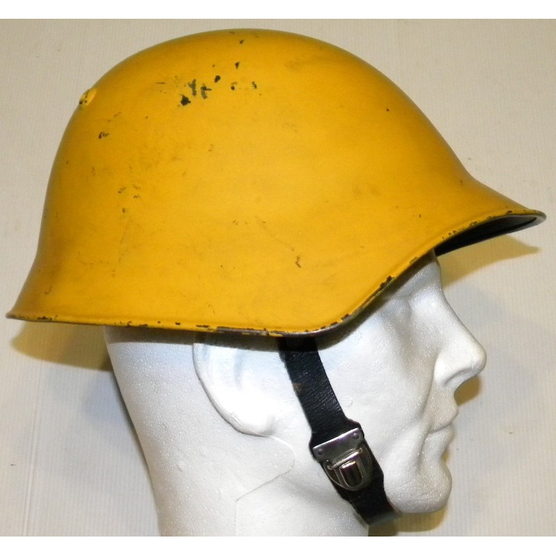 Casque Modèle 1940 Protection Civile Suisse jaune (2)