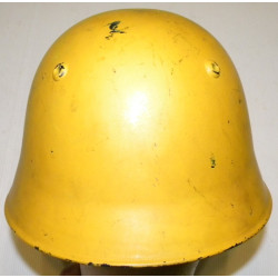 Casque Modèle 1940 Protection Civile Suisse jaune (2)