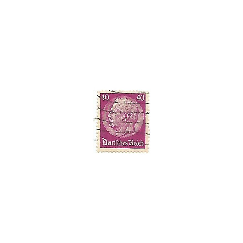 Timbre poste Maréchal Von Hindenburg 40 Pfennig mauve oblitéré