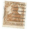 Timbre poste de 15 Pfennig Deutsches Reich oblitéré