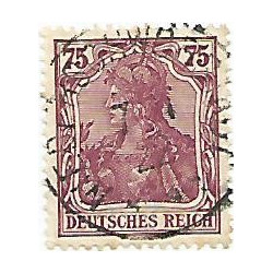 Timbre poste de 75 Pfennig Deutsches Reich oblitéré