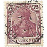 Timbre poste de 75 Pfennig Deutsches Reich oblitéré