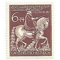 Timbre poste GrossDeutsches Reich 600 Jahre Stadtrecht 6+14 Pfennig Neuf