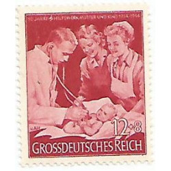 Timbre poste GrossDeutsches Reich 10 Jahre Winterhilfswerk Mutter und Kind 12+8 Pfennig Neuf