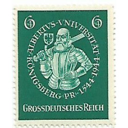 Timbre poste GrossDeutsches Reich Albertus Universität Königsberg 6+4 Pfennig Neuf