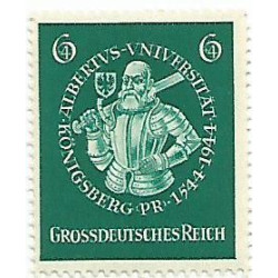 Timbre poste GrossDeutsches Reich Albertus Universität Königsberg 6+4 Pfennig Neuf