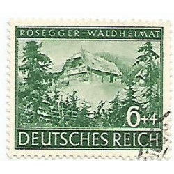 Timbre poste Deutsches Reich Rosegger-Waldheimat 6+4 Pfennig oblitéré