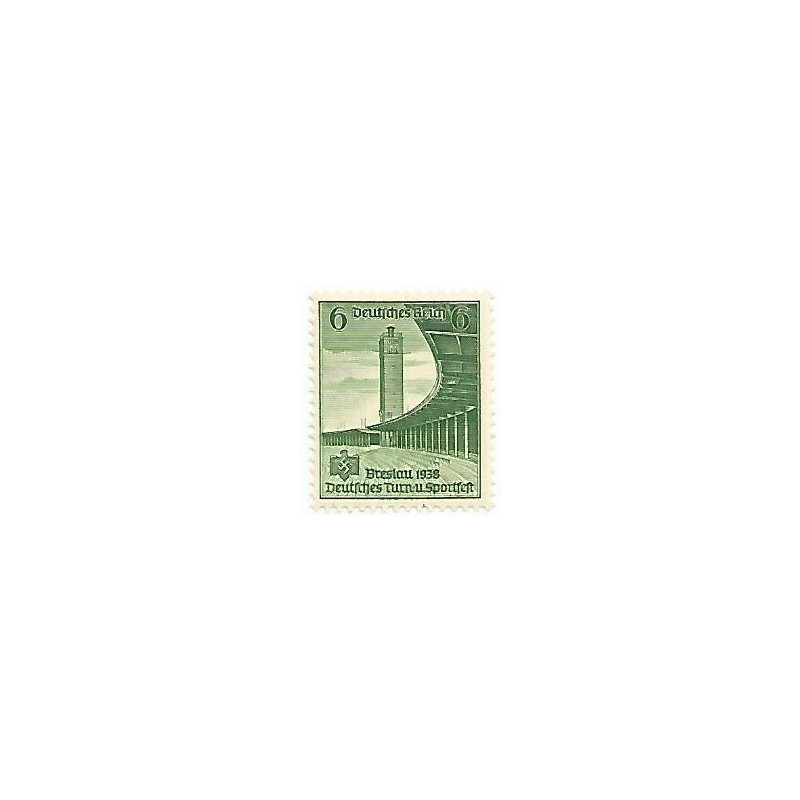 Timbre poste Deutsches Reich Breslau 1938 6 Pfennig Neuf