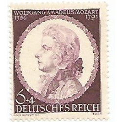 Timbre Deutsches Reich Mozart 6+4 Pfennig Neuf