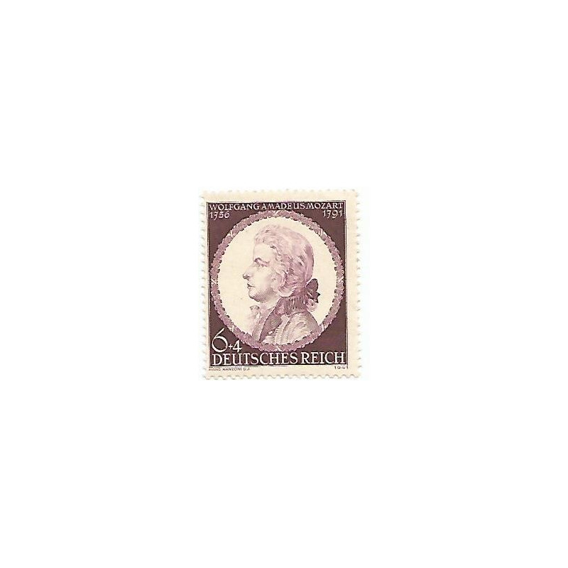 Timbre Deutsches Reich Mozart 6+4 Pfennig Neuf