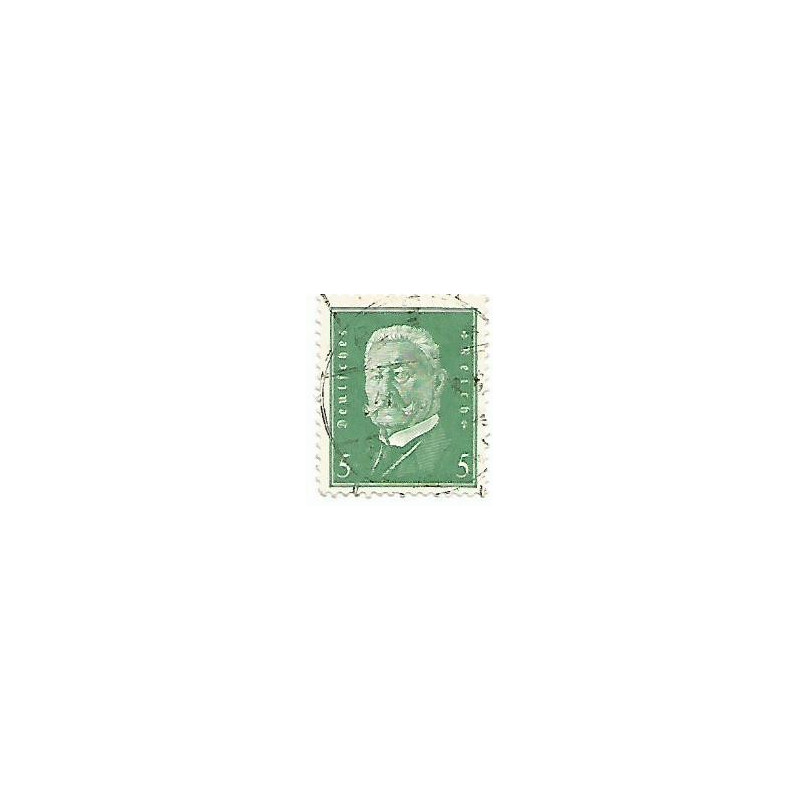 Timbre poste Maréchal von Hindenburg 5 Pfennig oblitéré