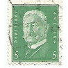 Timbre poste Maréchal von Hindenburg 5 Pfennig oblitéré