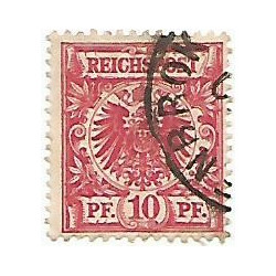 Timbre 10 Pfennig Reichspost Aigle Impérial oblitéré