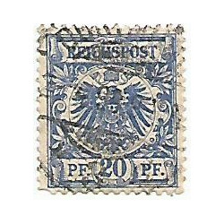 Timbre 20 Pfennig Reichspost Aigle Impérial oblitéré