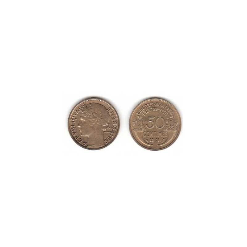 Pièce de Monnaie de 50 Centimes Morlon en bronze-aluminium 1933