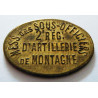 Pièce de 20 Centimes du Mess des Sous-Officiers du 2° Régiment d'Artillerie de Montagne / Nice