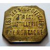 Pièce de 50 Centimes du Mess des Sous-Officiers du 2° Régiment d'Artillerie de Montagne / Nice