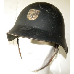 Casque de Pompier Suisse Modèle 1940 - Commune de Villeneuve