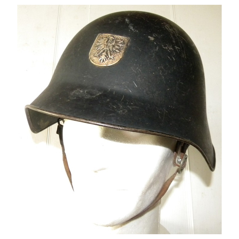 Casque de Pompier Suisse Modèle 1940 - Commune de Villeneuve