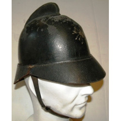 Casque en cuir de Pompier Suisse Modèle 1890 pour les feux électriques